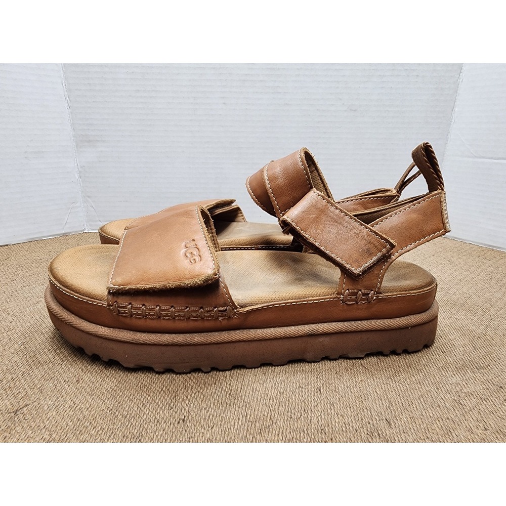 Ugg Goldenstar Women Sandal Leather Tan US 9 - Picture 6 of 8